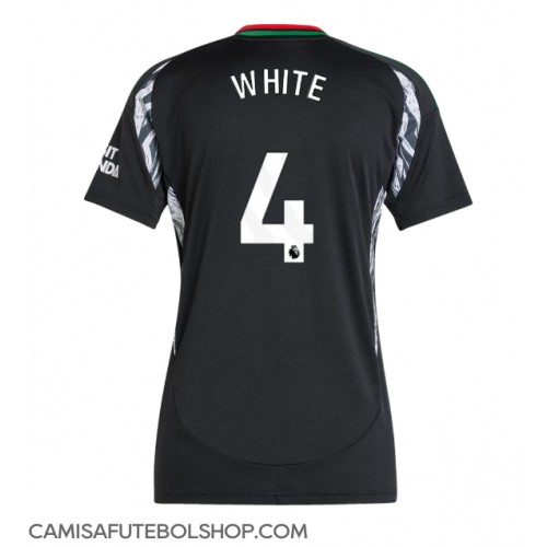 Camisa de time de futebol Arsenal Ben White #4 Replicas 2º Equipamento Feminina 2024-25 Manga Curta